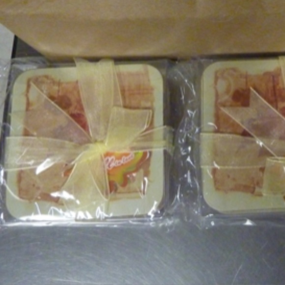 SALE Two 4-packs Kate Aspen Cork Coasters "Fall in Love" Autumn Wedding Favors - Picture 2 of 3